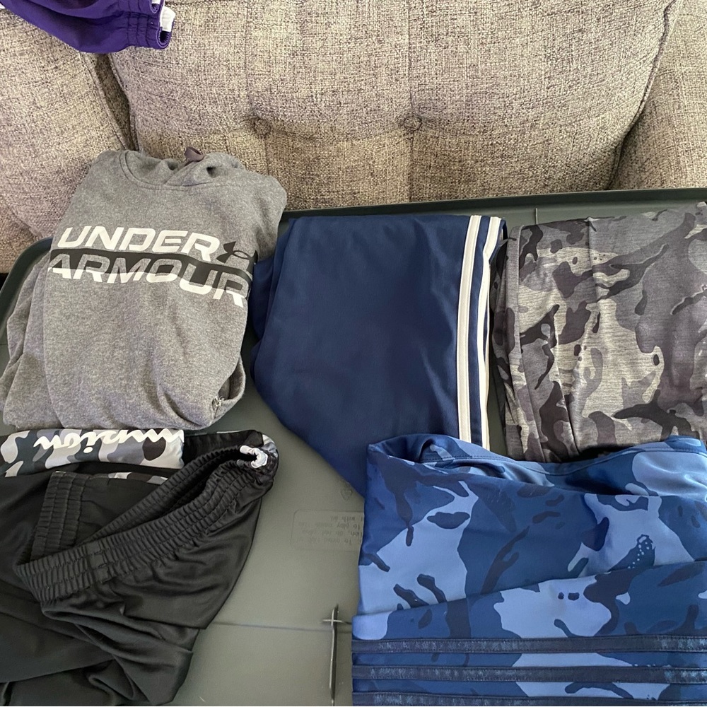Boys adidas & under armour youth xl clothes